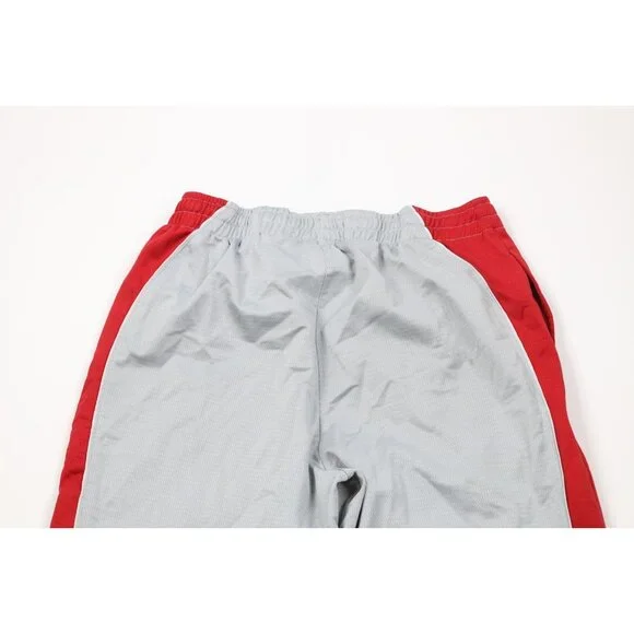 Vintage 90s Starter Mens Large Color Block Knit Wide Leg Sweatpants Pants Gray